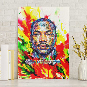 MLK Black Excellence Canvas Wall Art Martin Luther King Jr Colorful Abstract Watercolor