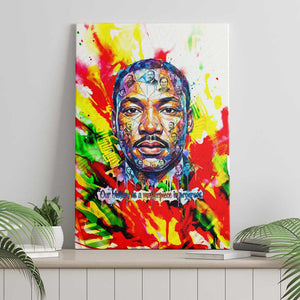 MLK Black Excellence Canvas Wall Art Martin Luther King Jr Colorful Abstract Watercolor