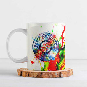 MLK Black Excellence Ceramic Mug Martin Luther King Jr Colorful Abstract Watercolor
