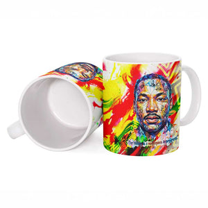 MLK Black Excellence Ceramic Mug Martin Luther King Jr Colorful Abstract Watercolor