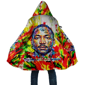 MLK Black Excellence Cloak Martin Luther King Jr Colorful Abstract Watercolor
