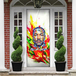 MLK Black Excellence Door Cover Martin Luther King Jr Colorful Abstract Watercolor