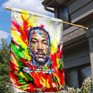MLK Black Excellence Garden Flag Martin Luther King Jr Colorful Abstract Watercolor