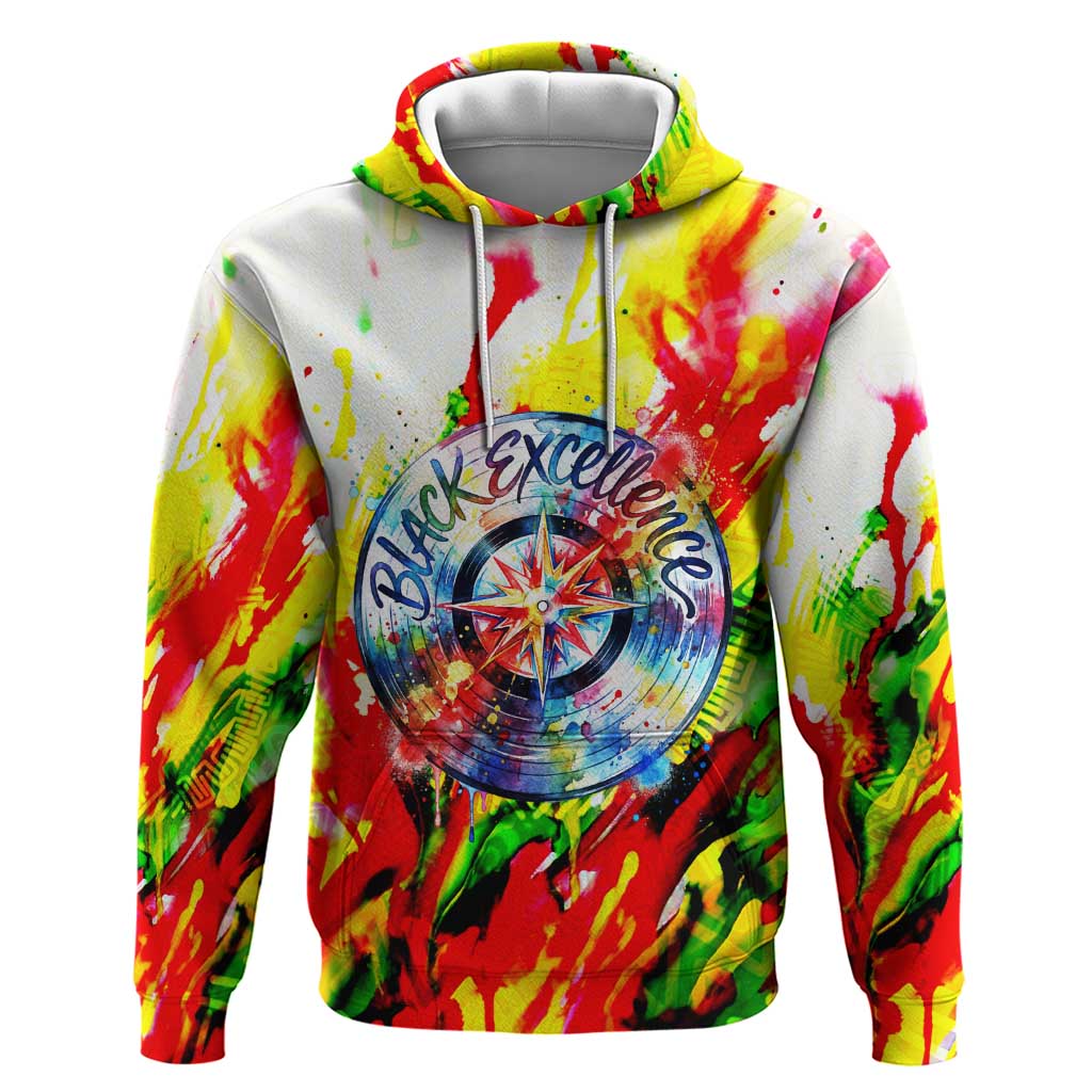 MLK Black Excellence Hoodie Martin Luther King Jr Colorful Abstract Watercolor