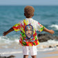 MLK Black Excellence Kid Hawaiian Shirt Martin Luther King Jr Colorful Abstract Watercolor