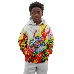 MLK Black Excellence Kid Hoodie Martin Luther King Jr Colorful Abstract Watercolor
