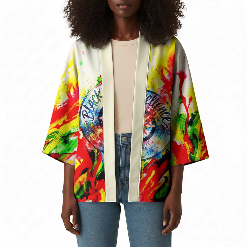 MLK Black Excellence Kimono Martin Luther King Jr Colorful Abstract Watercolor