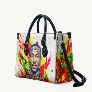 MLK Black Excellence Leather Bag Martin Luther King Jr Colorful Abstract Watercolor