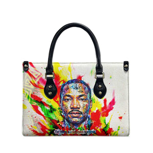 MLK Black Excellence Leather Bag Martin Luther King Jr Colorful Abstract Watercolor