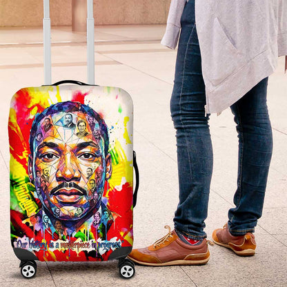MLK Black Excellence Luggage Cover Martin Luther King Jr Colorful Abstract Watercolor