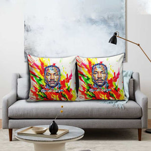 MLK Black Excellence Pillow Cover Martin Luther King Jr Colorful Abstract Watercolor