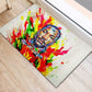 MLK Black Excellence Rubber Doormat Martin Luther King Jr Colorful Abstract Watercolor