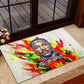MLK Black Excellence Rubber Doormat Martin Luther King Jr Colorful Abstract Watercolor