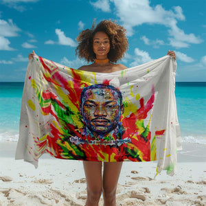 MLK Black Excellence Sarong Martin Luther King Jr Colorful Abstract Watercolor