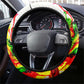 MLK Black Excellence Steering Wheel Cover Martin Luther King Jr Colorful Abstract Watercolor