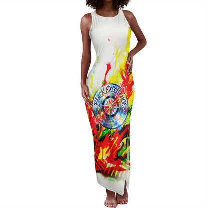 MLK Black Excellence Tank Maxi Dress Martin Luther King Jr Colorful Abstract Watercolor