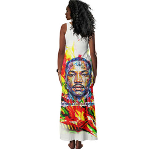 MLK Black Excellence Tank Maxi Dress Martin Luther King Jr Colorful Abstract Watercolor