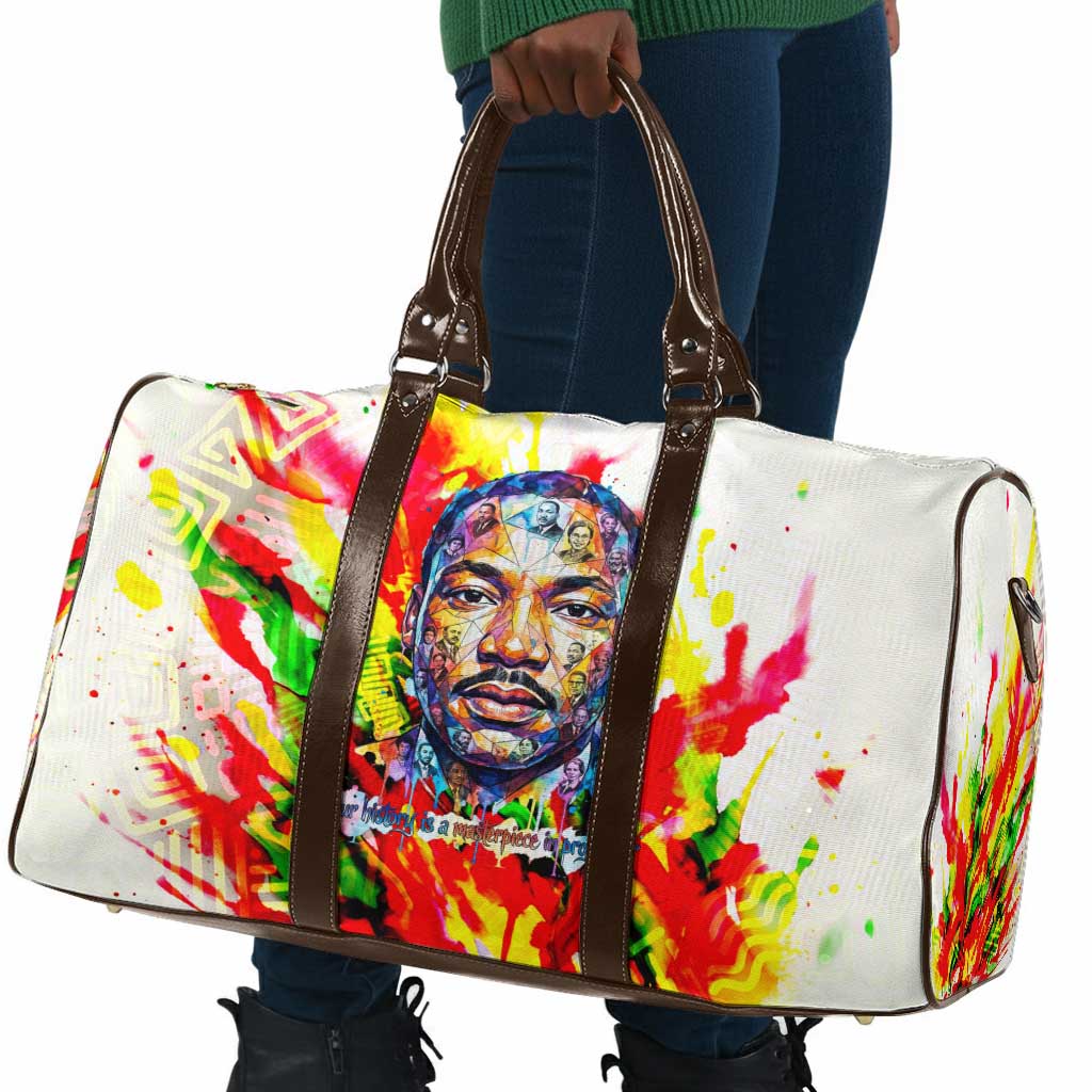 MLK Black Excellence Travel Bag Martin Luther King Jr Colorful Abstract Watercolor