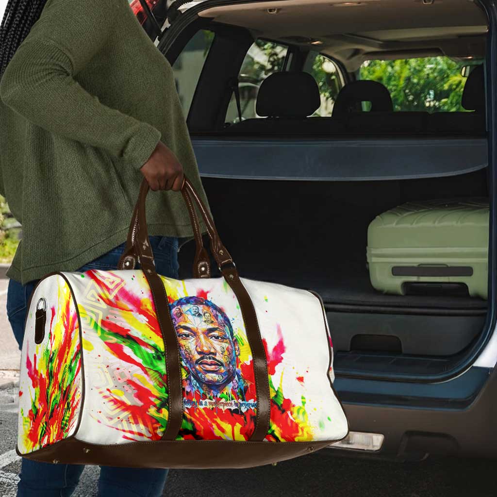 MLK Black Excellence Travel Bag Martin Luther King Jr Colorful Abstract Watercolor