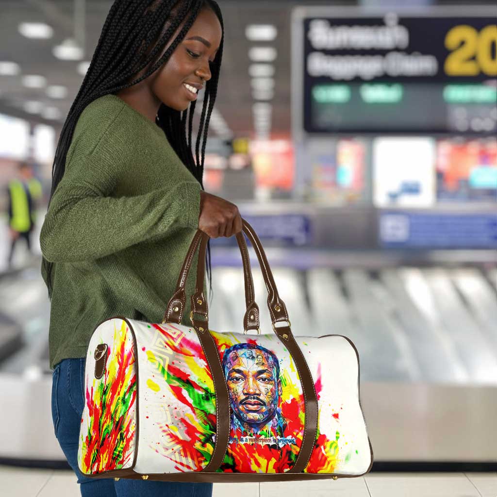 MLK Black Excellence Travel Bag Martin Luther King Jr Colorful Abstract Watercolor