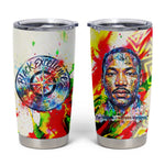 MLK Black Excellence Tumbler Cup Martin Luther King Jr Colorful Abstract Watercolor