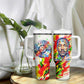 MLK Black Excellence Tumbler With Handle Martin Luther King Jr Colorful Abstract Watercolor