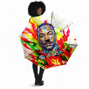 MLK Black Excellence Umbrella Martin Luther King Jr Colorful Abstract Watercolor