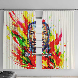 MLK Black Excellence Window Curtain Martin Luther King Jr Colorful Abstract Watercolor
