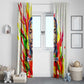 MLK Black Excellence Window Curtain Martin Luther King Jr Colorful Abstract Watercolor