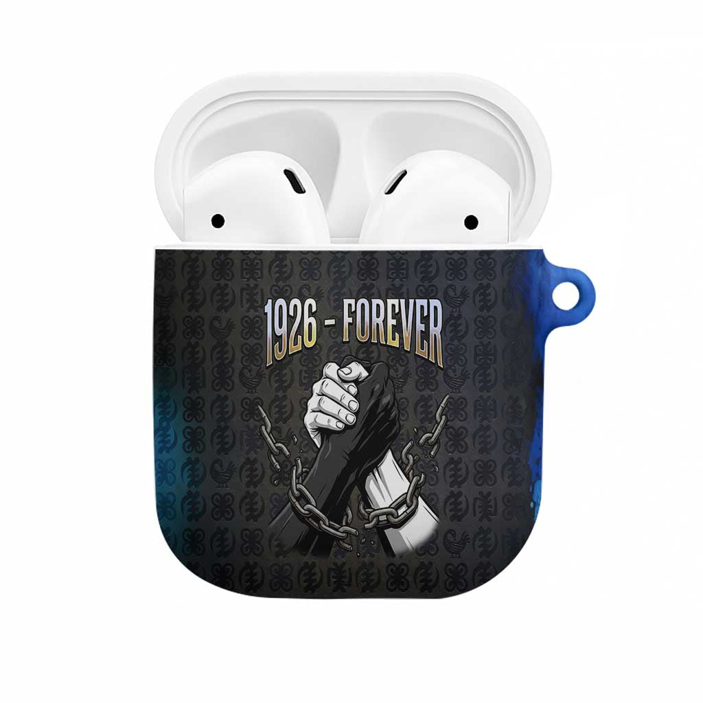 1926 Forever Black History Month AirPods Case Broken Chains Freedom Adinkra Symbol