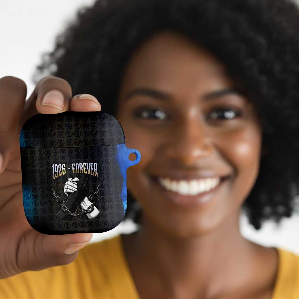 1926 Forever Black History Month AirPods Case Broken Chains Freedom Adinkra Symbol