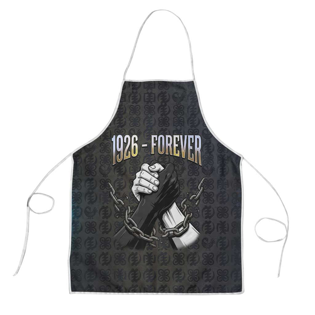1926 Forever Black History Month Apron Broken Chains Freedom Adinkra Symbol