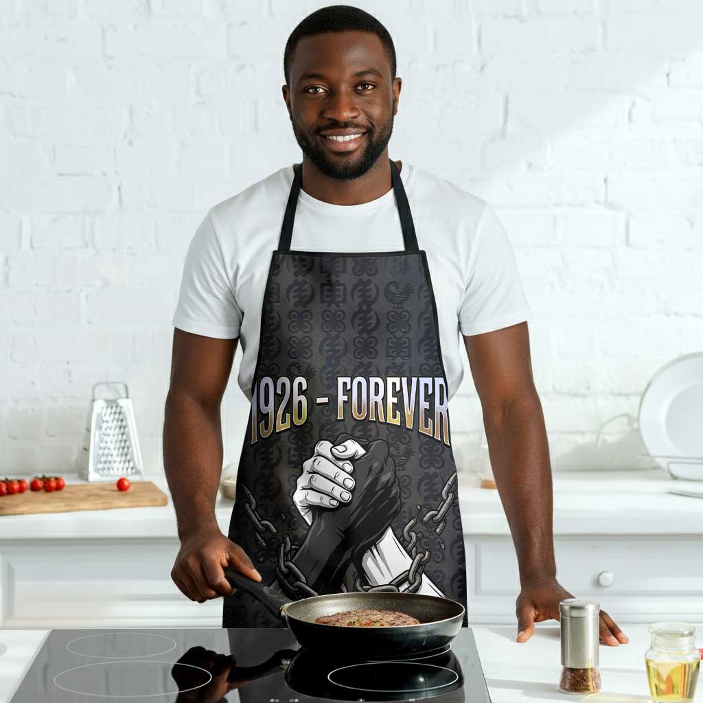 1926 Forever Black History Month Apron Broken Chains Freedom Adinkra Symbol