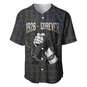 1926 Forever Black History Month Baseball Jersey Broken Chains Freedom Adinkra Symbol