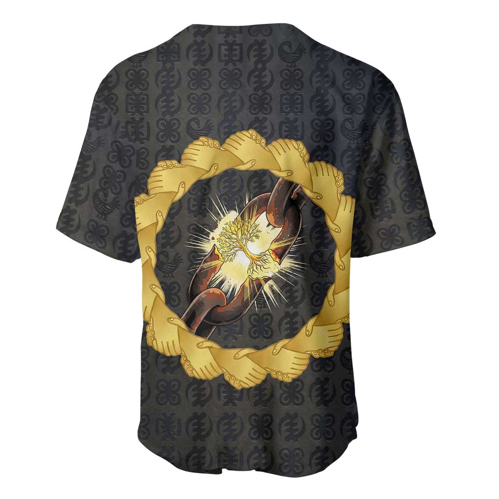 1926 Forever Black History Month Baseball Jersey Broken Chains Freedom Adinkra Symbol