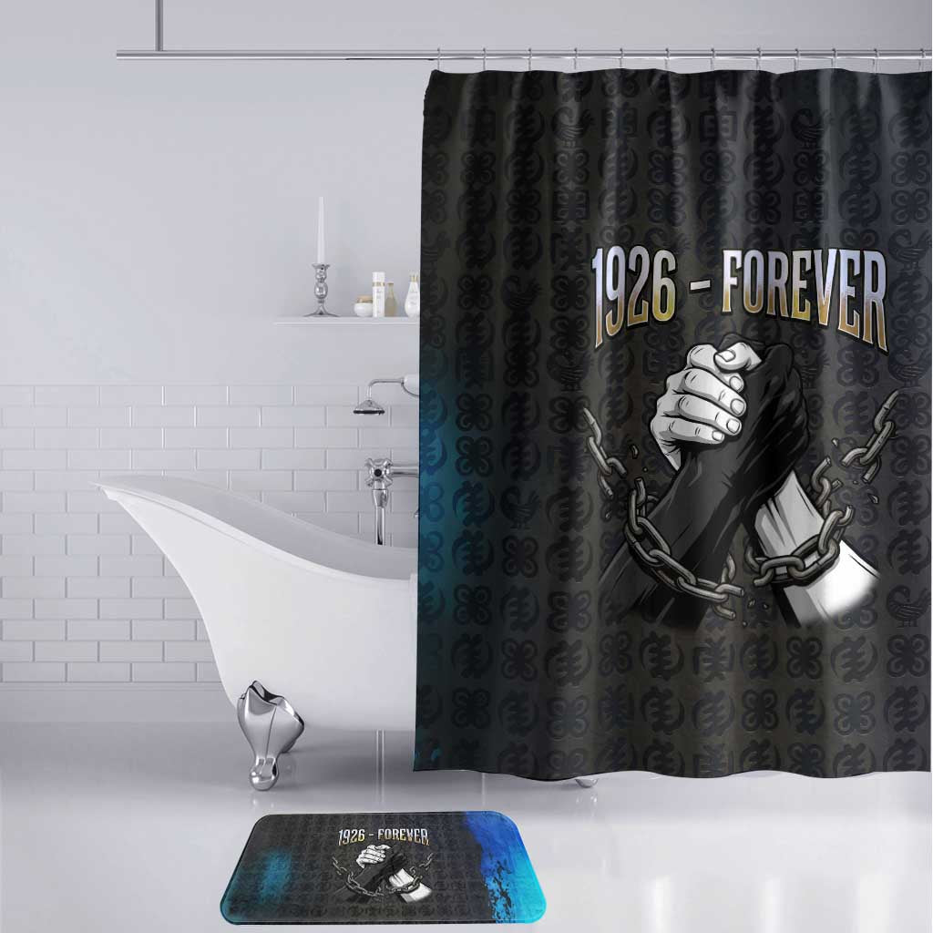 1926 Forever Black History Month Bathroom Set Broken Chains Freedom Adinkra Symbol