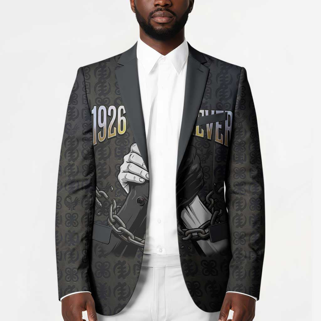 1926 Forever Black History Month Blazer Broken Chains Freedom Adinkra Symbol