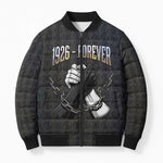 1926 Forever Black History Month Bomber Puffer Jacket Broken Chains Freedom Adinkra Symbol