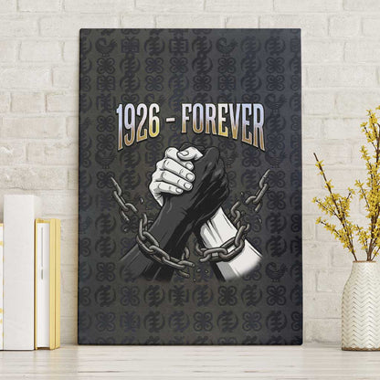 1926 Forever Black History Month Canvas Wall Art Broken Chains Freedom Adinkra Symbol