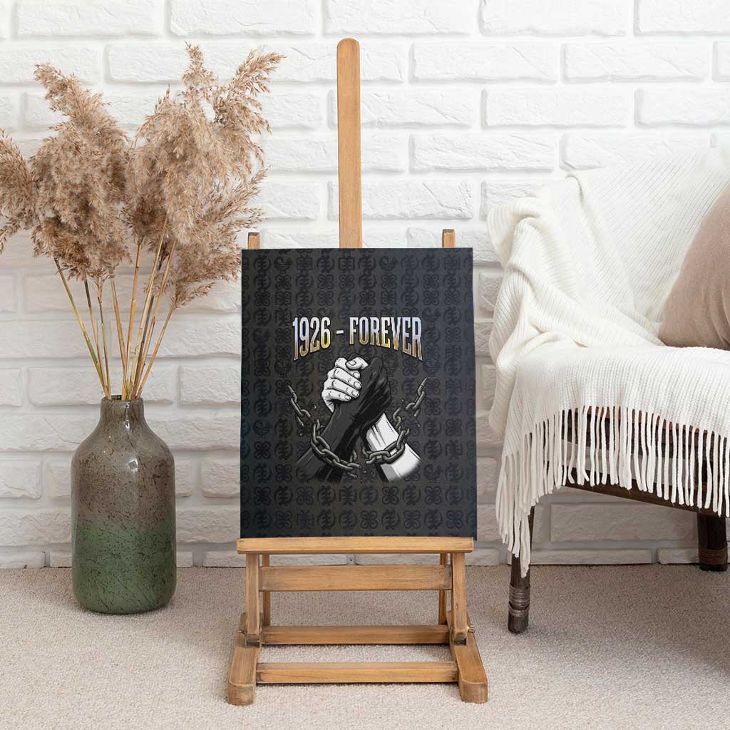 1926 Forever Black History Month Canvas Wall Art Broken Chains Freedom Adinkra Symbol