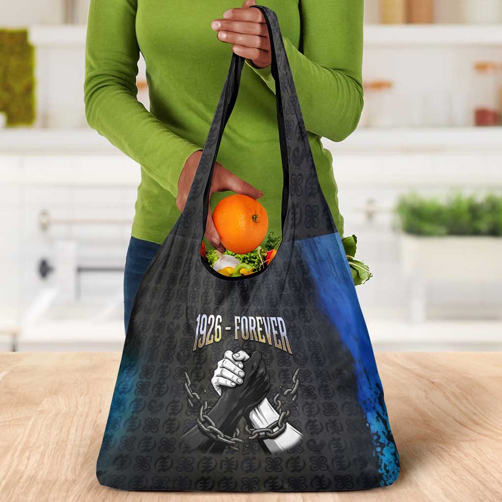 1926 Forever Black History Month Grocery Bag Broken Chains Freedom Adinkra Symbol