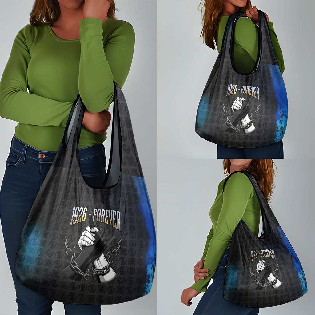 1926 Forever Black History Month Grocery Bag Broken Chains Freedom Adinkra Symbol