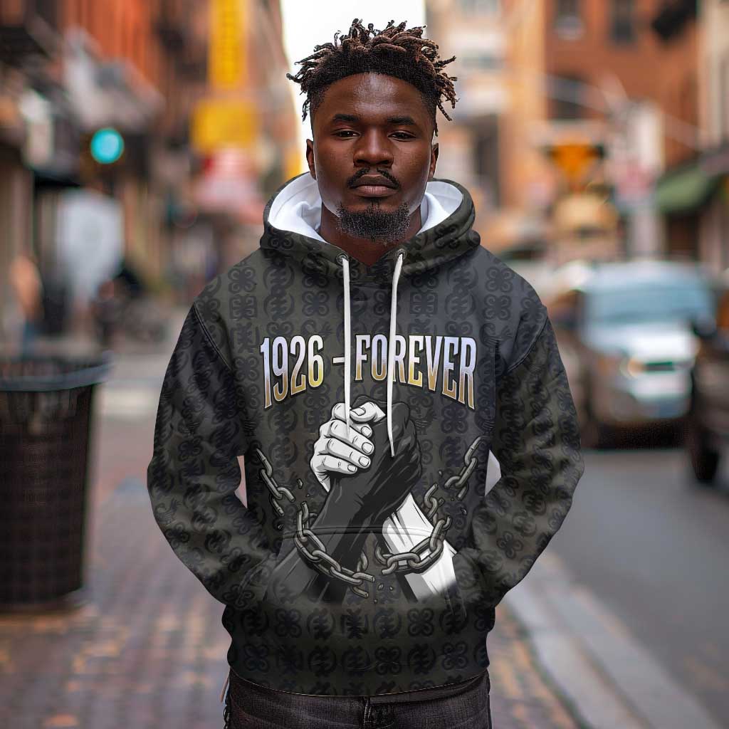1926 Forever Black History Month Hoodie Broken Chains Freedom Adinkra Symbol