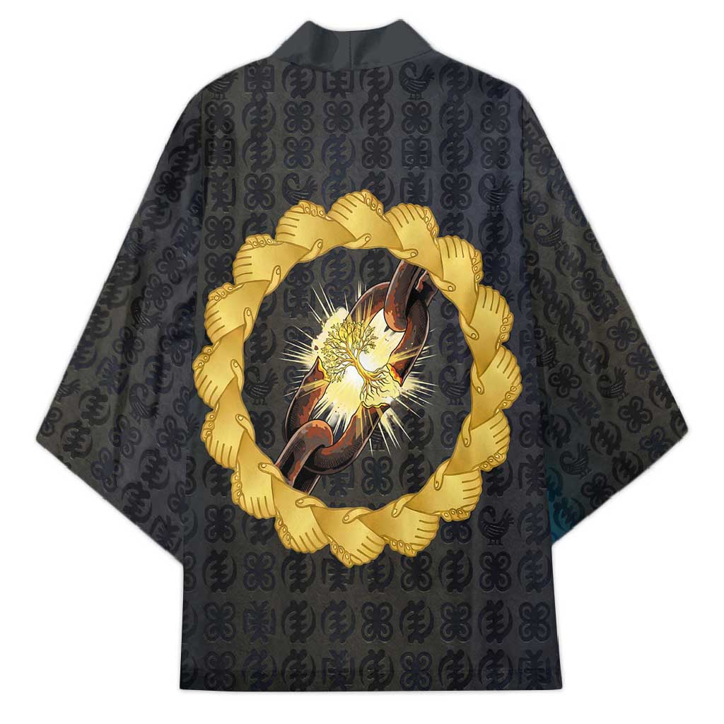 1926 Forever Black History Month Kimono Broken Chains Freedom Adinkra Symbol