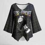 1926 Forever Black History Month Kimono Sleeve Blouse Broken Chains Freedom Adinkra Symbol