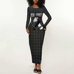 1926 Forever Black History Month Long Sleeve Bodycon Dress Broken Chains Freedom Adinkra Symbol