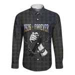 1926 Forever Black History Month Long Sleeve Button Shirt Broken Chains Freedom Adinkra Symbol