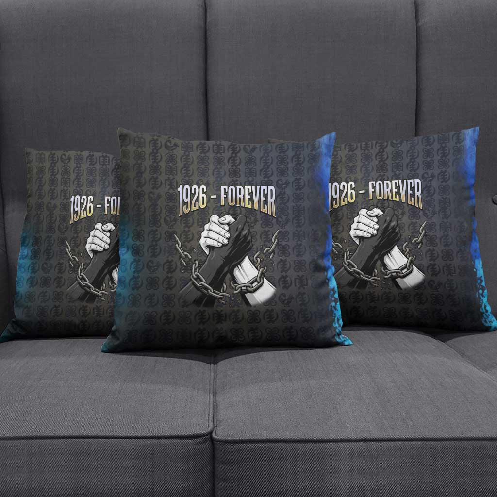 1926 Forever Black History Month Pillow Cover Broken Chains Freedom Adinkra Symbol
