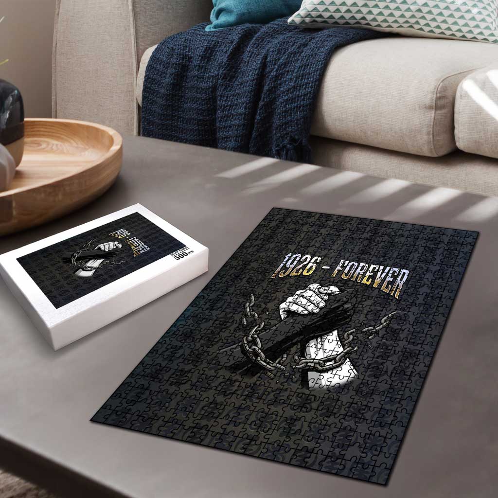1926 Forever Black History Month Puzzle Broken Chains Freedom Adinkra Symbol