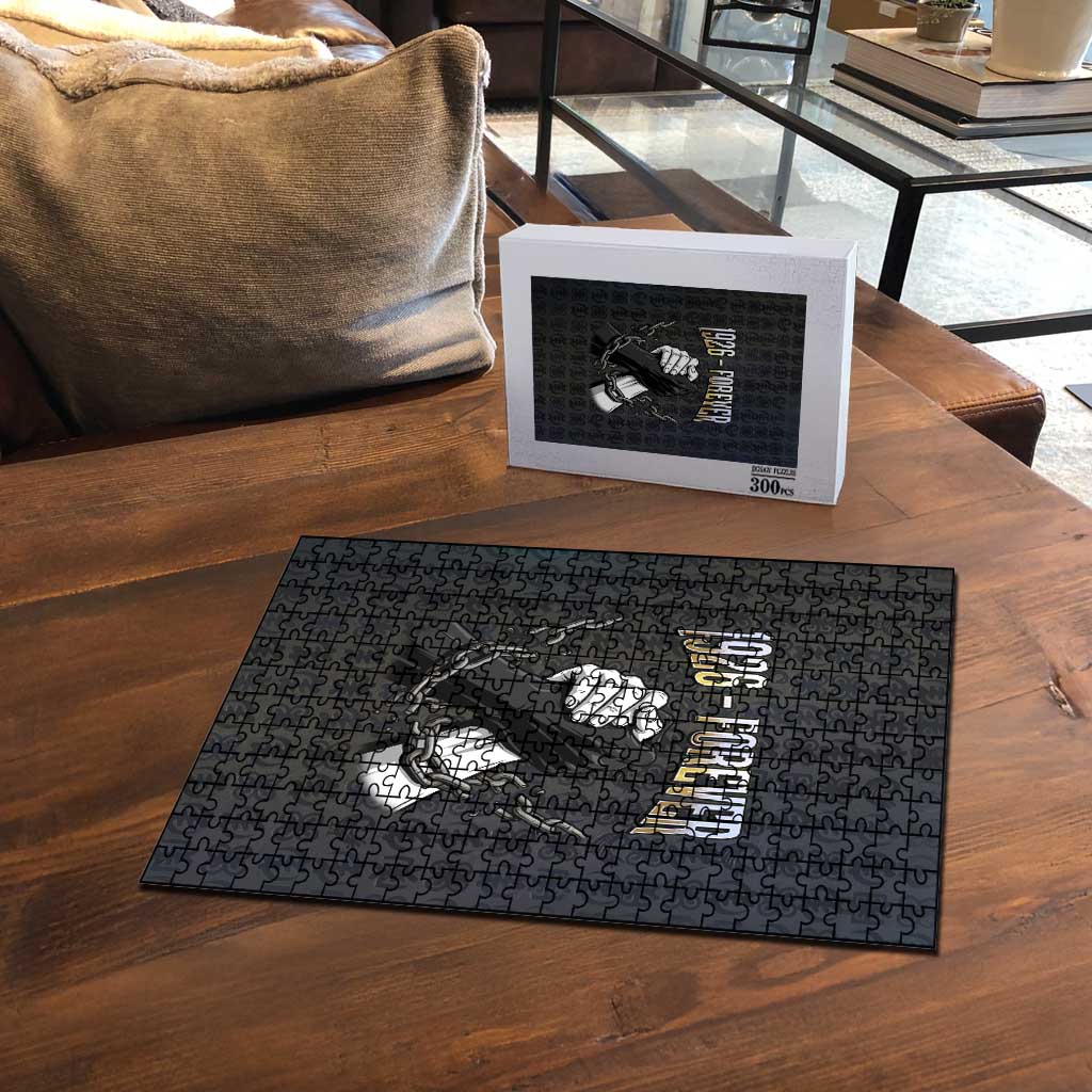1926 Forever Black History Month Puzzle Broken Chains Freedom Adinkra Symbol